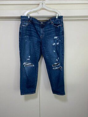 Old Navy, distressed mid-rise boyfriend jeans, size 20